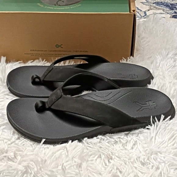 New KURU Kaila 2 Men\'s Black Flip-Flops Arch Support Plantar Fascitis main image 6
